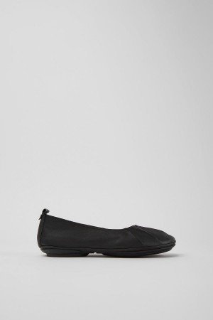 Ballerinas Camper Right Cuero Flats Mujer Negras | VDPBE-9076