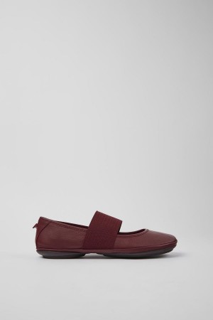 Ballerinas Camper Right Cuero Mujer Burdeos | YWMFT-6923