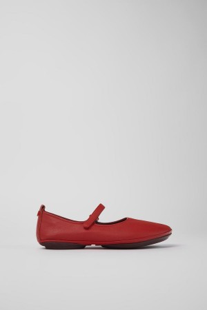 Ballerinas Camper Right Cuero Mujer Rojas | SYDXI-6208