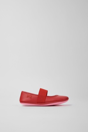 Ballerinas Camper Right Cuero Niña Rojas | TAXUO-6590