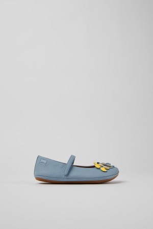 Ballerinas Camper Twins Cuero Niña Azules | SZXDC-8176