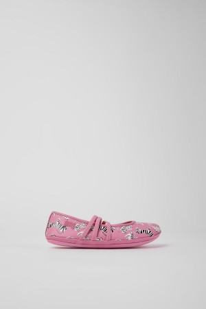 Ballerinas Camper Twins Cuero Niña Rosas | HWVPX-9524