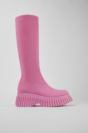 Botas Camper Bcn Textil Mujer Rosas | SVHUF-4379