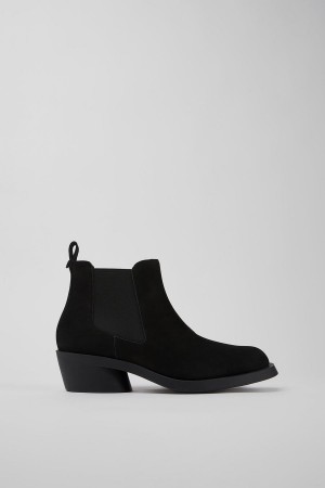 Botas Camper Bonnie Nubuck Ankle Mujer Negras | WQZNM-8614