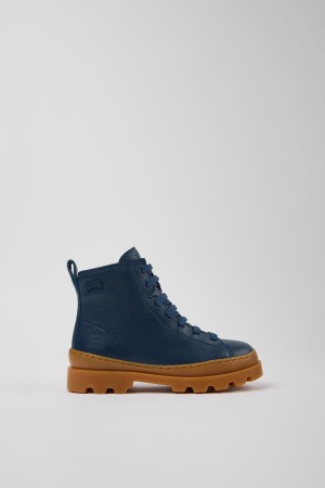 Botas Camper Brutus Cuero Ankle Niño Azul Marino | GZLKP-4679