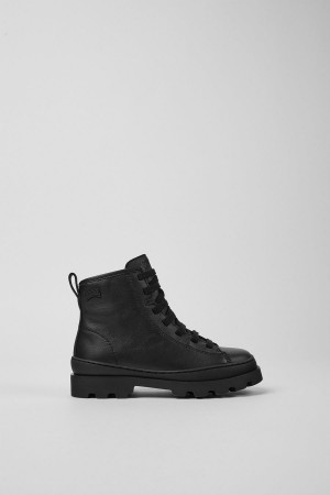 Botas Camper Brutus Cuero Ankle Niño Negras | ANETM-1792