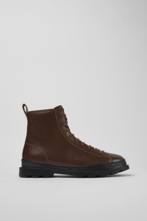 Botas Camper Brutus Medium Encaje Hombre Marrones | NFEVH-0491