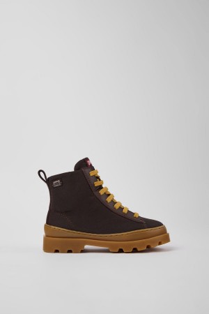 Botas Camper Brutus Textil Cuero Ankle Niño Marrones | LBIOS-6837