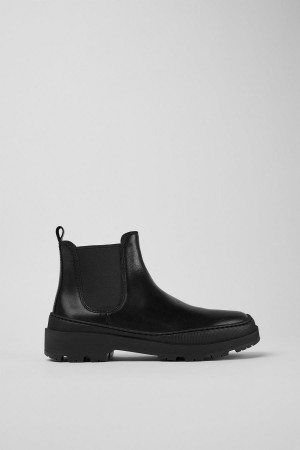 Botas Camper Brutus Trek Michelin Cuero Ankle Mujer Negras | KLZRN-6382