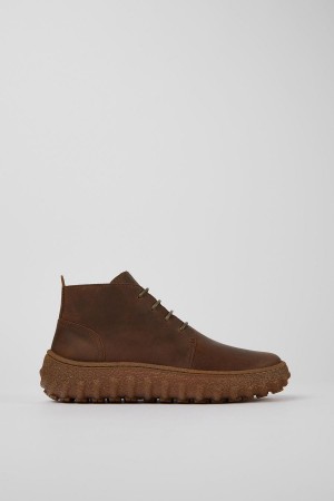 Botas Camper Ground Michelin Encaje Up Ankle Hombre Marrones | VJBGI-0938