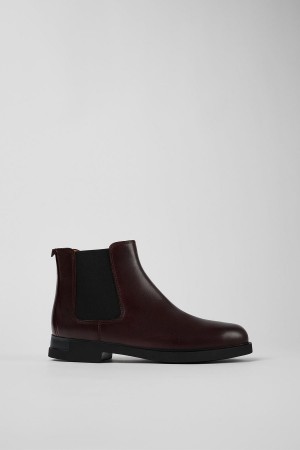 Botas Camper Iman Cuero Chelsea Mujer Burdeos | HWVOI-4803
