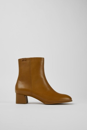 Botas Camper Katie Cuero Ankle Mujer Marrones | OMUAL-9361
