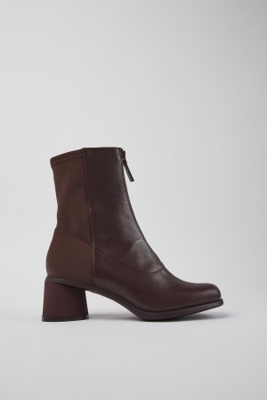 Botas Camper Kiara Cuero Recycled Pet Mujer Burdeos | TMFBI-7306