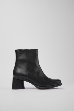 Botas Camper Kiara Cuero Recycled Pet Mujer Negras | IQSOD-9213