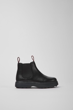 Botas Camper Norte Cuero Chelsea Niña Negras | GRCVN-7830
