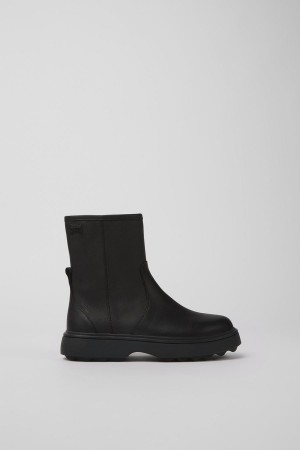 Botas Camper Norte Cuero Niño Negras | IYXBR-9617