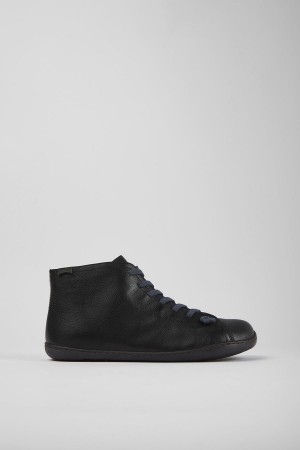 Botas Camper Peu Cuero Ankle Hombre Negras | RFHWB-3807