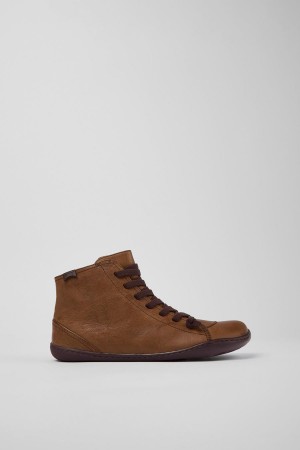 Botas Camper Peu Cuero Ankle Mujer Marrones | RJGCQ-0789