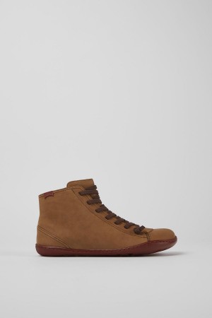 Botas Camper Peu Cuero Ankle Mujer Marrones | NDETY-9568