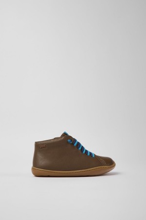 Botas Camper Peu Cuero Ankle Niño Marrones | OFIAR-4023