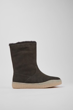 Botas Camper Peu Terreno Nubuck Mujer Gris | VOCMI-0465