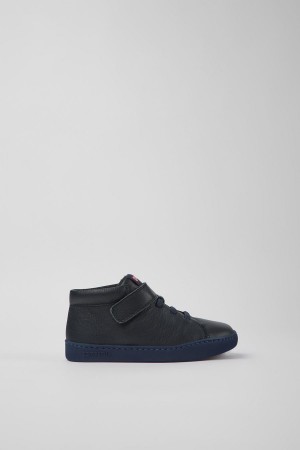 Botas Camper Peu Touring Cuero Ankle Niño Azules | NPEXB-9513