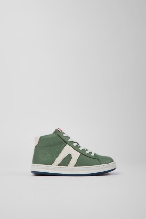Botas Camper Runner Cuero Ankle Niño Verde | CXOUL-2375