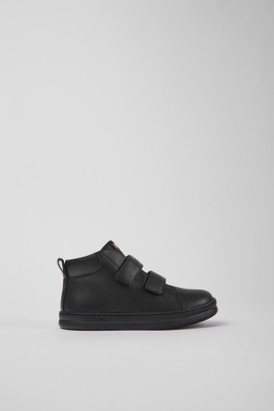 Botas Camper Runner Cuero Textil Ankle Niña Negras | LOQZK-7641