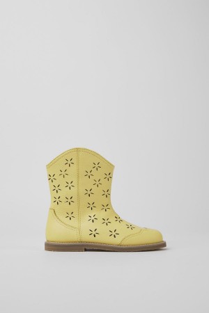 Botas Camper Savina Cuero Niña Amarillo | RCPDT-2369