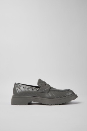 Mocasines Camper Twins Cuero Hombre Gris | PXZDQ-4251