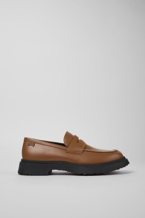 Mocasines Camper Walden Cuero Hombre Marrones | ZHUVB-4357