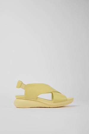 Sandalias Camper Balloon Cuero Mujer Amarillo | QCAFJ-6298