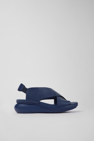 Sandalias Camper Balloon Cuero Mujer Azules | EDFTU-5237