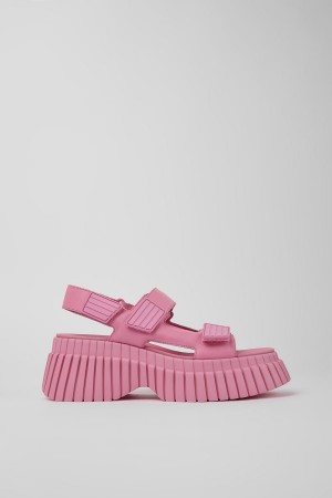 Sandalias Camper Bcn Cuero Mujer Rosas | VNZTR-2836
