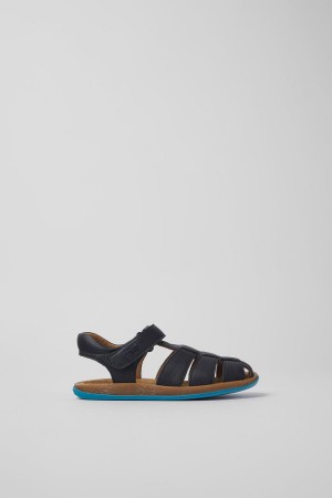 Sandalias Camper Bicho Cuero Niño Azules | NXQIZ-8402
