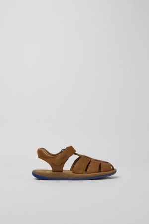 Sandalias Camper Bicho Cuero Niño Marrones | JBUSH-6793