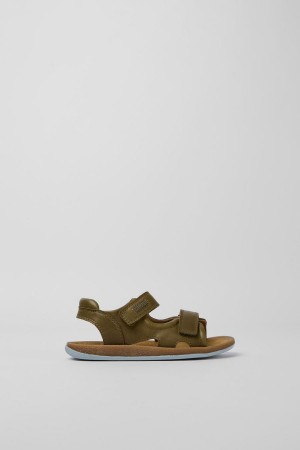 Sandalias Camper Bicho Cuero Niño Verde | PMJOC-6923