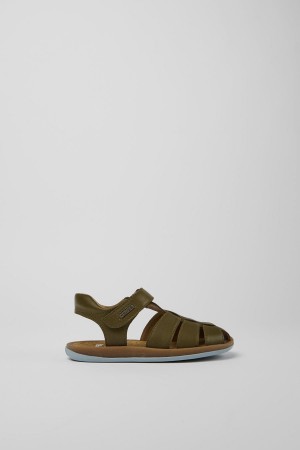 Sandalias Camper Bicho Cuero Niño Verde | IPTFK-8563