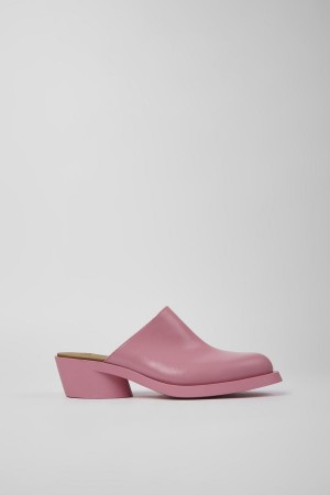 Sandalias Camper Bonnie Cuero Mules Mujer Rosas | FKCVR-1498