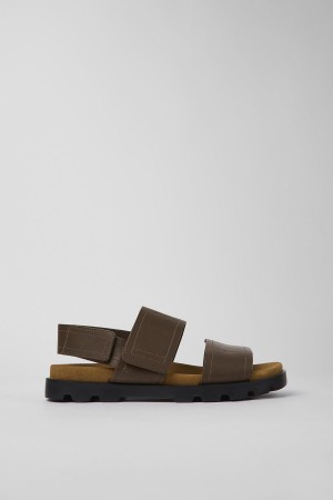 Sandalias Camper Brutus Cuero Hombre Marrones | BZTDJ-4578