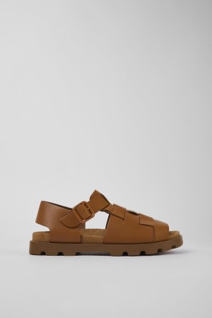 Sandalias Camper Brutus Cuero Hombre Marrones | BDYTC-9406