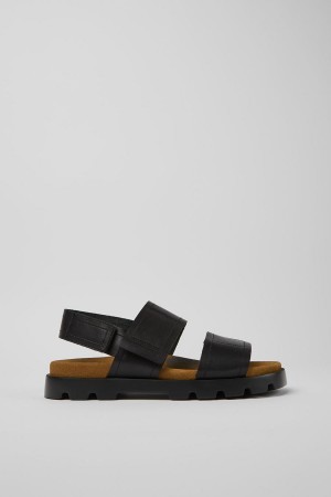 Sandalias Camper Brutus Cuero Hombre Negras | KQLFZ-4812