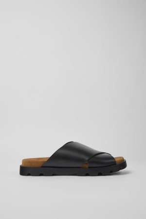 Sandalias Camper Brutus Cuero Hombre Negras | ULFXK-9875