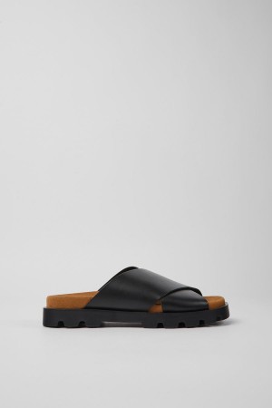 Sandalias Camper Brutus Cuero Mujer Negras | ULNQW-3816