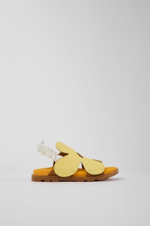 Sandalias Camper Brutus Cuero Niña Amarillo | PWDCG-9586