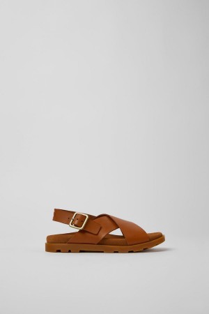 Sandalias Camper Brutus Cuero Niña Marrones | NQLWK-3921