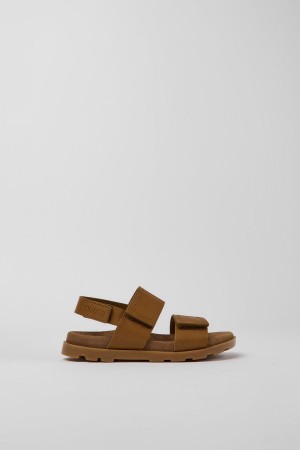 Sandalias Camper Brutus Cuero Niña Marrones | OKLSR-0497