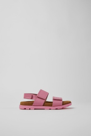 Sandalias Camper Brutus Cuero Niña Rosas | BJPMQ-1246