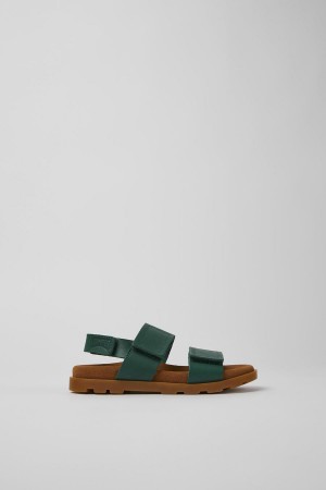 Sandalias Camper Brutus Cuero Niña Verde | NLYAV-0156
