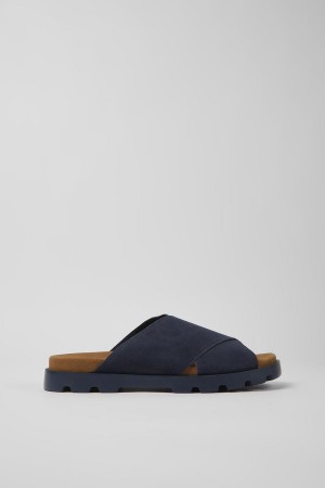 Sandalias Camper Brutus Nubuck Hombre Azul Marino | HBYRK-4025